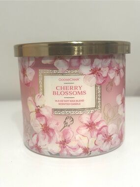 NWT Goose Creek Soy Candle Cherry Blossom, 3 Wicks, 14.5 ounces